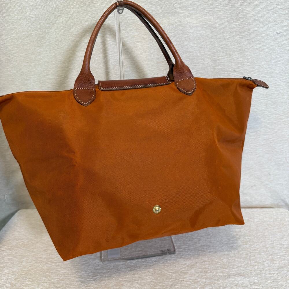 Authentic Longchamp Le Pliage Original Nylon Medium Tote Bag - Orange - Picture 3 of 12